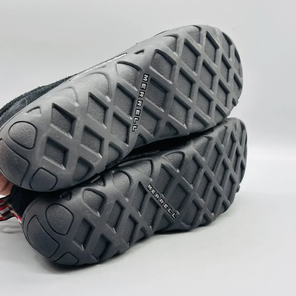 Merrell Shoes Boys 5 Black Suede Jungle Moc Sneakers Slip On Comfort Outdoor